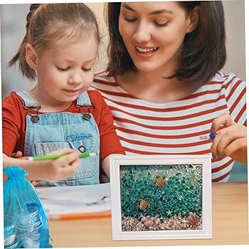 宝物♡Sea glass art ZANWANXIN Sea Glass Art Kit, DIY Resin Beach Art Kit, DIY